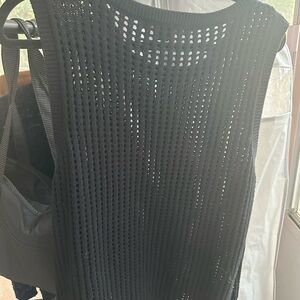 Black Sleeveless Knit Top